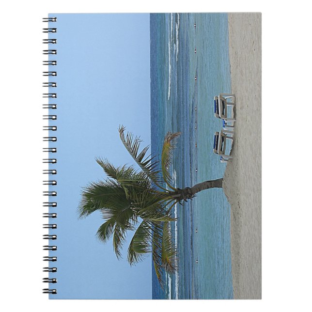 Palm Tree on the Beach Notebook (Front)