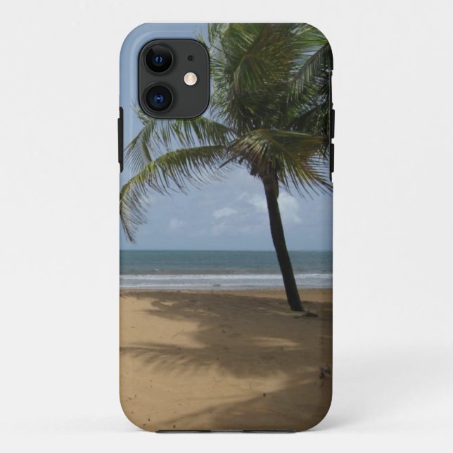 Palm Tree on the Beach Photo Case-Mate iPhone Case (Back)