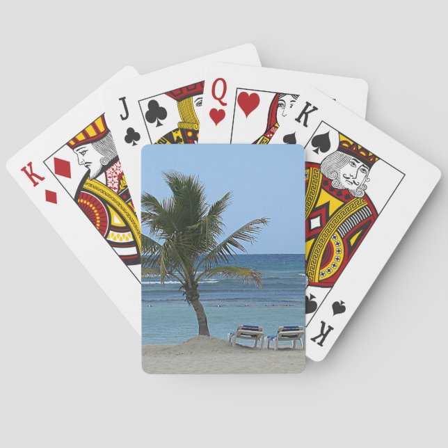 Palm Tree on the Beach Poker Cards (Back)