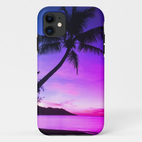 Palm Tree on Tropical Island   Custom iPhone 11 Case