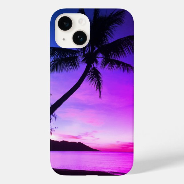 Palm Tree on Tropical Island  | Custom Case-Mate iPhone Case (Back)