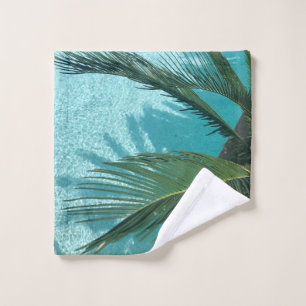 palm tree over the water wash cloth