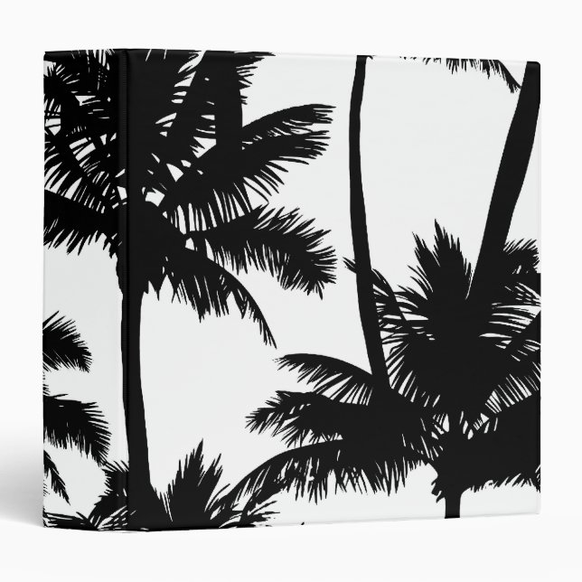 Palm Tree Pattern 3 Ring Binder (Front/Spine)