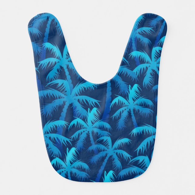 Palm tree pattern baby bib (Front)