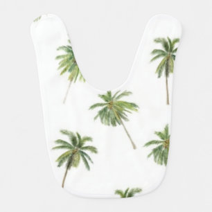 Palm tree pattern baby bib