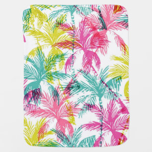 Palm tree pattern baby blanket