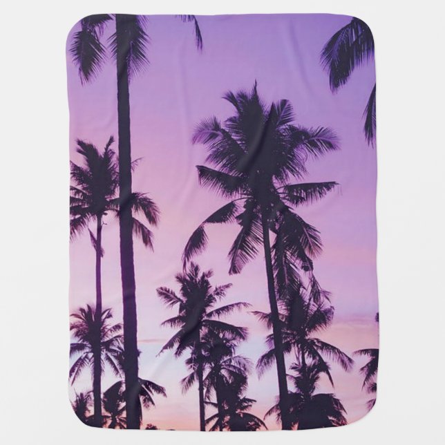 Palm tree pattern baby blanket (Front)