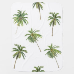Palm tree pattern baby blanket