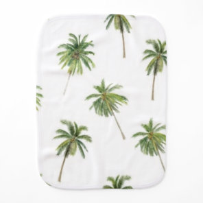 Palm tree pattern baby burp cloth