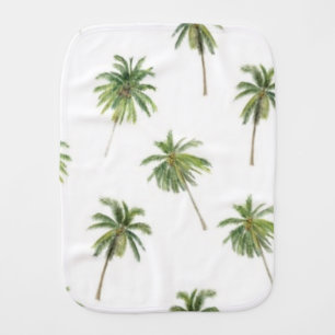 Palm tree pattern baby burp cloth