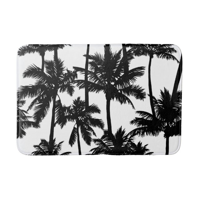 Palm Tree Pattern Bath Mat (Front)
