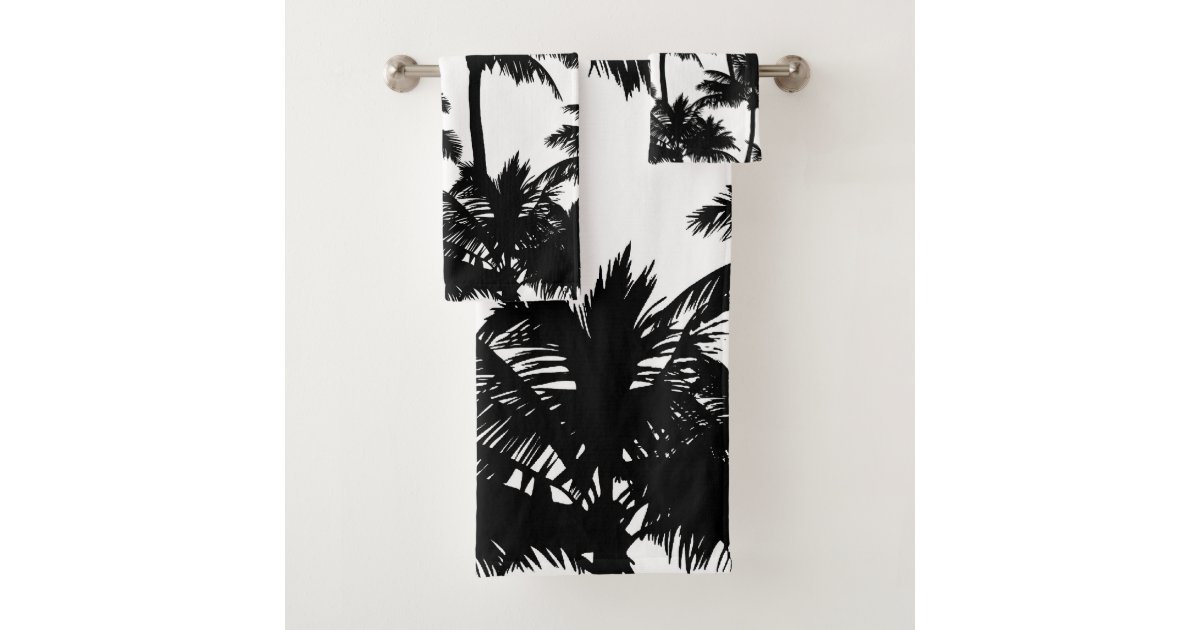 Palm Tree Pattern Bath Towel Set Zazzle
