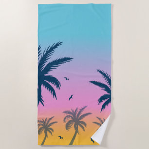 Palm Tree Pattern Beach Towel