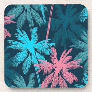 Palm tree pattern beverage coaster