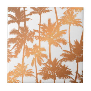 Palm Tree Pattern Ceramic Tile