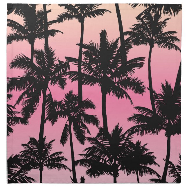 Palm Tree Pattern Cloth Napkin (Front)