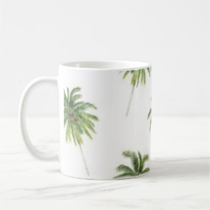 Palm tree pattern coffee mug