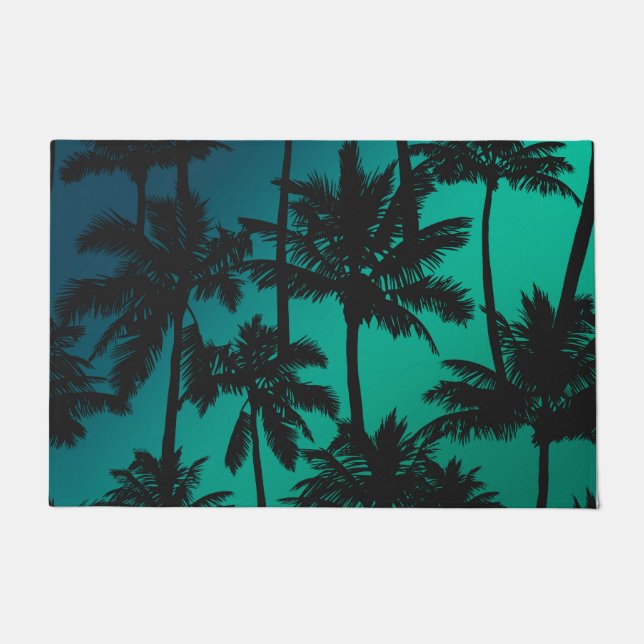 Palm Tree Pattern Doormat (Front)