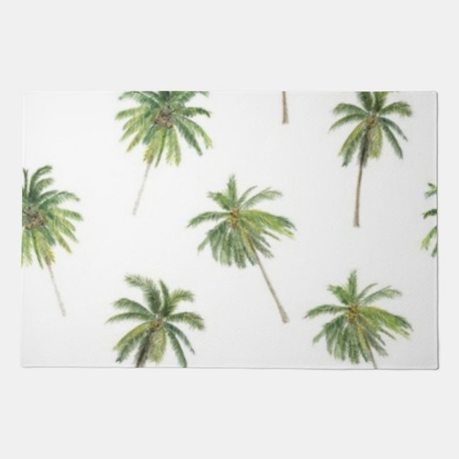 Palm tree pattern doormat (Front)