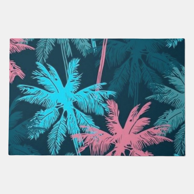 Palm tree pattern doormat (Front)