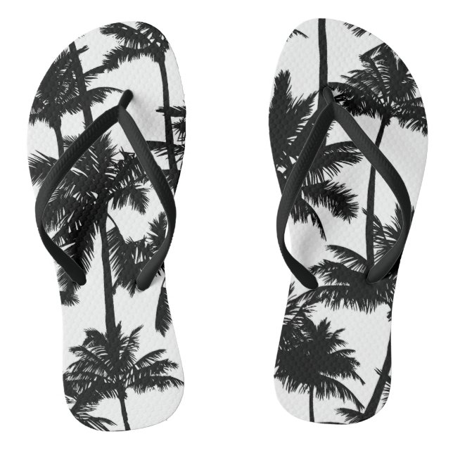 Palm Tree Pattern Flip Flops (Footbed)