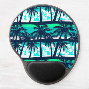 Palm tree pattern gel mouse pad