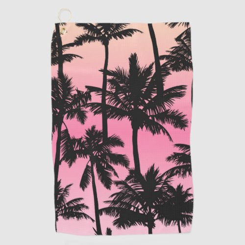 Palm Tree Pattern Golf Towel
