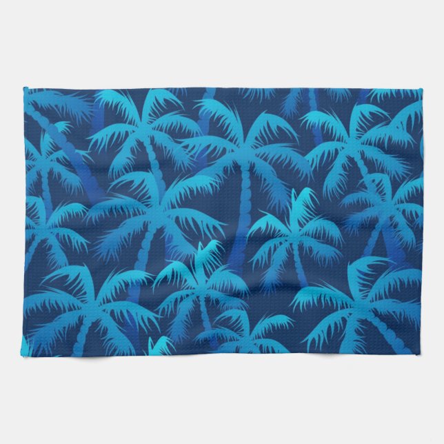 Palm tree pattern kitchen towel (Horizontal)