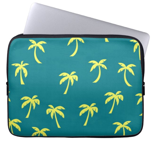 Palm tree pattern laptop sleeve (Front)
