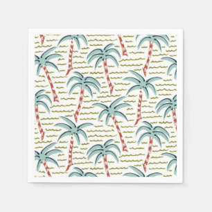 Palm tree pattern napkins