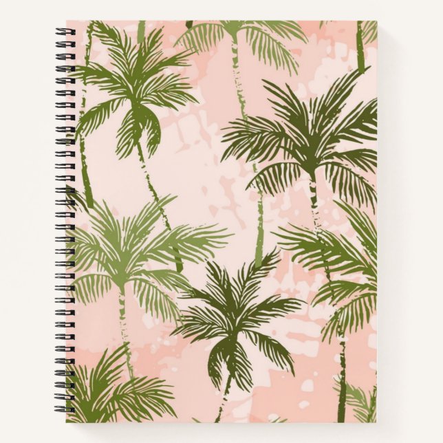 Palm tree pattern notebook (Front)