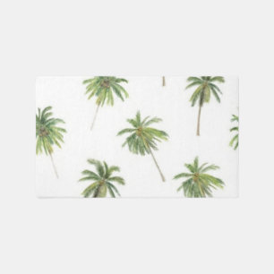 Palm tree pattern outdoor rug