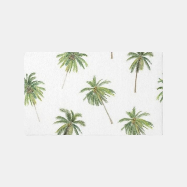 Palm tree pattern outdoor rug (Front)
