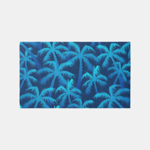 Palm tree pattern outdoor rug