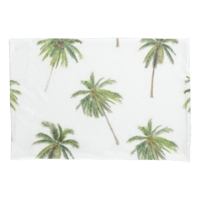 Palm tree pattern pillow case (Front)
