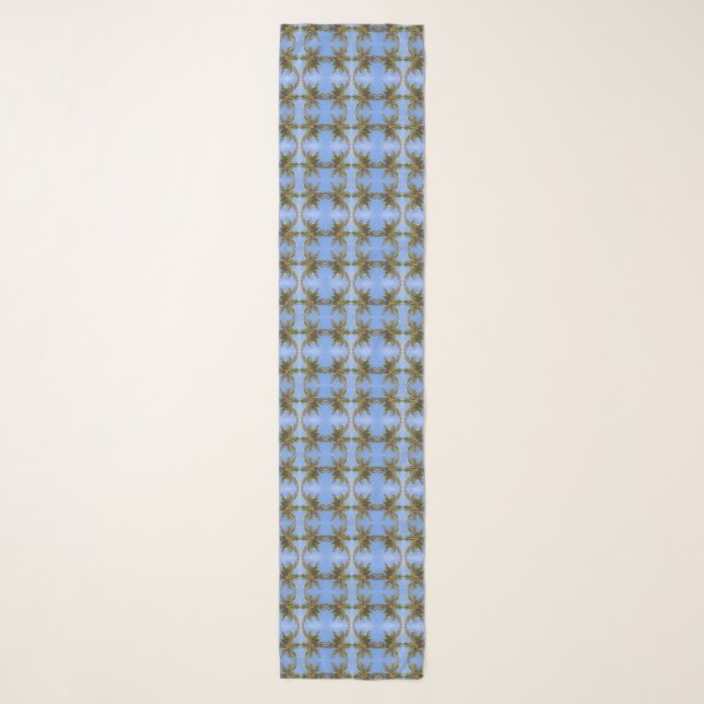 Palm Tree Pattern Scarf (Front)