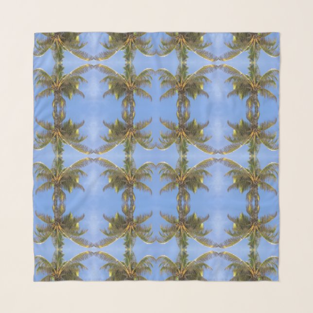 Palm Tree Pattern Scarf (Front)