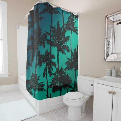 Palm Tree Pattern Shower Curtain