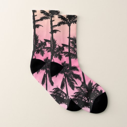 Palm Tree Pattern Socks