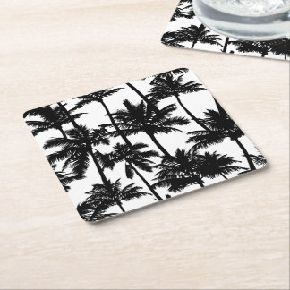Palm Tree Pattern Square Paper Coaster