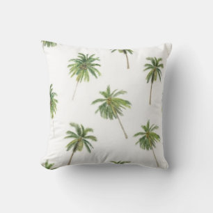 Palm tree pattern throw pillow