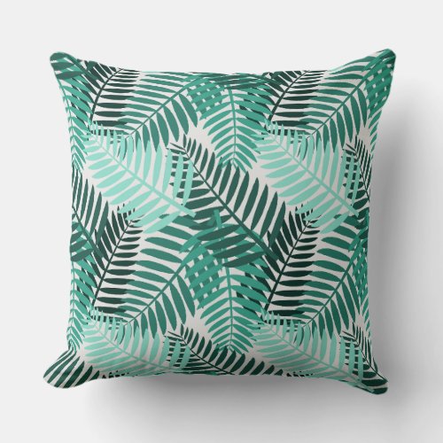 Palm tree pattern throw pillow