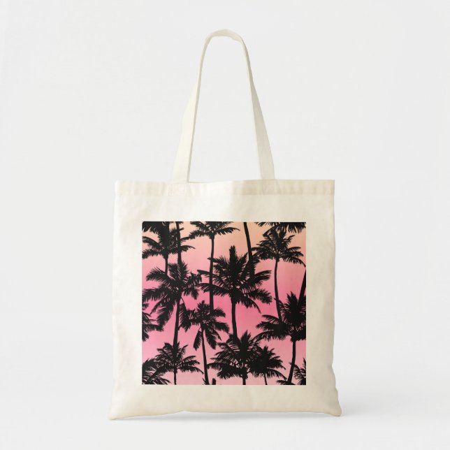 Palm Tree Pattern Tote Bag (Front)