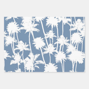Palm tree pattern wrapping paper sheets