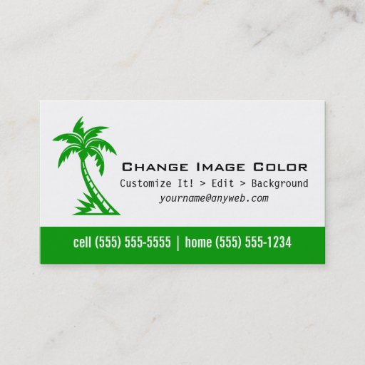 Customizable Palm Tree - Personal Business Card