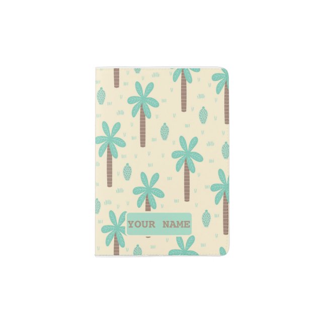 Palm Tree - Personalized Passport Passport Holder (Front)