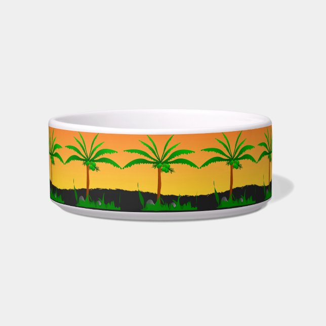 Palm Tree Pet Bowl (Front)