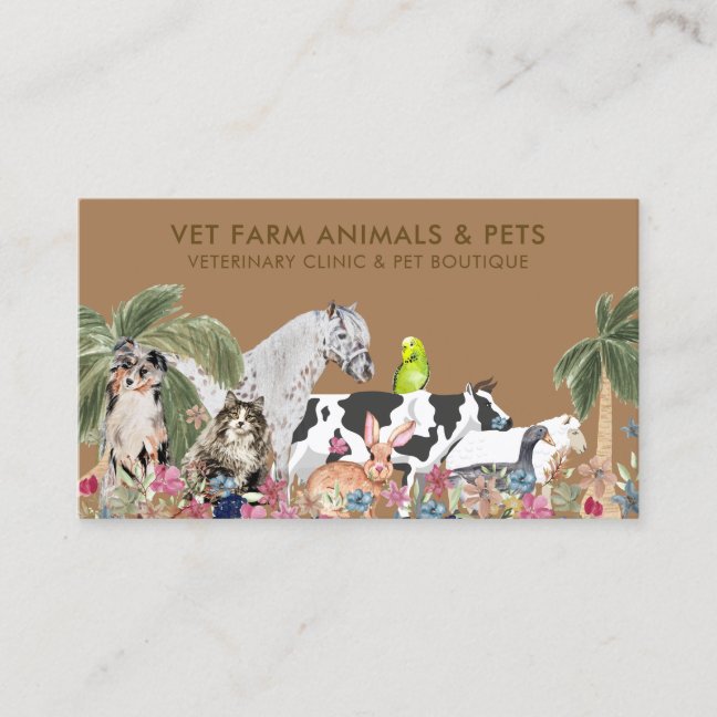 Palm Tree Pet Sitter Business Card