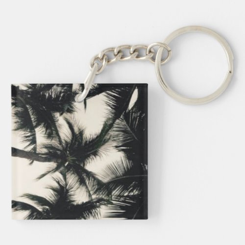 Palm Tree photograph Keychain