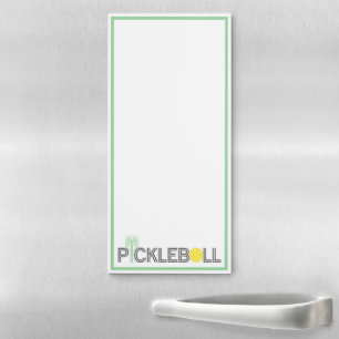 Palm tree pickleball magnetic notepad